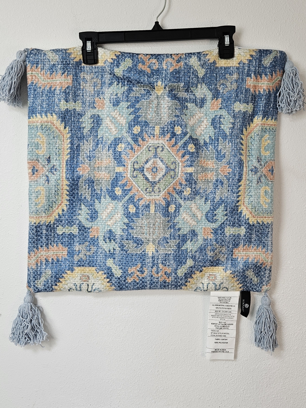 Set 2 Newport Pillow Covers 20x20" Square Multicolor Aztec Print Boho